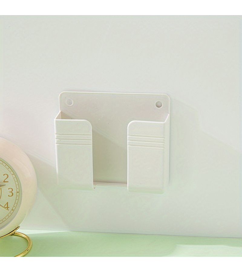 1 Piece Multi Functional Wall Mounted Phone Holder With Adhesive And Remote Control Holder For Home And Office Use Phone Stand - Image 3