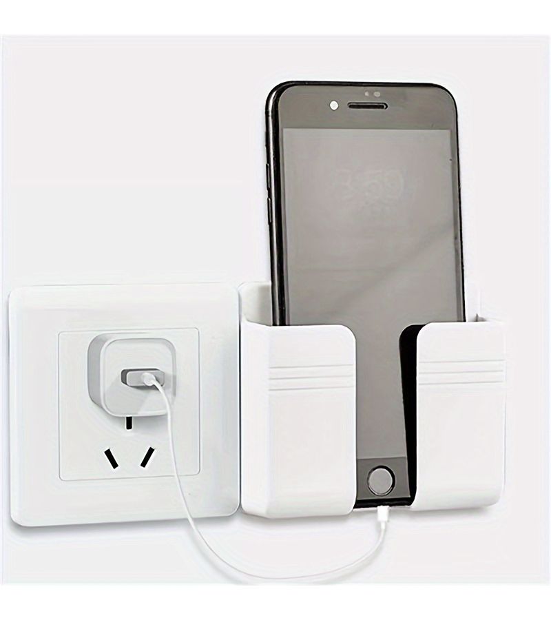 1 Piece Multi Functional Wall Mounted Phone Holder With Adhesive And Remote Control Holder For Home And Office Use Phone Stand - Image 4