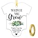 EKSPLODI Watch Me Grow Tags for Baby Shower Succulents Baby Shower Thank You Tags Baby Shower Favor Tags 50 Pack with Golden Ribbon - Image 1