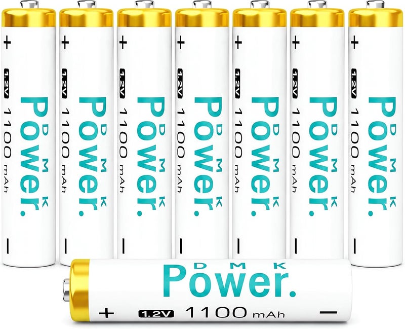 DMK Power Rechargeable AAA Batteries 1100mAh – DMK POWER 1.2V NiMH High Capacity (8 PCS) - Image 1