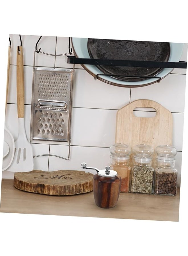 Wooden Pepper Grinder Hand-Operated Salt Pepper Shaker Mini Spice Grinder Manual Grinder for Kitchen BBQ - Image 3