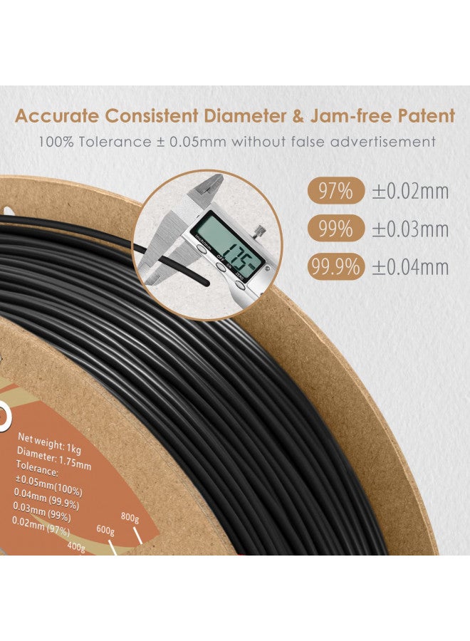 DURAMIC 3D TPU Filament 1.75mm Black, TPU Flexible Filament 95A, Soft TPU 3D Printing Filament, 1kg Spool, Dimensional Accuracy +/- 0.05mm, Black 1 Pack - Image 3