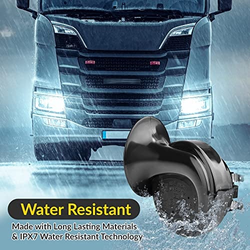 SEGER Trumpet Car Horn Set - Truck Horn - Waterproof - High/Low Tone, 12 Volt, Universal Fit - Original 60B Series – European Made 12V Loud Car Horns with Brackets and Assembly Kit - Image 3