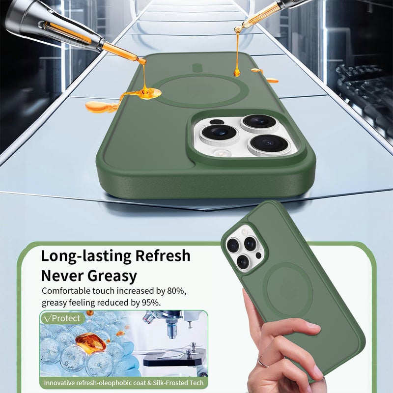 iPhone15Plus MagSafe Case Magnetic Back Cover,【Full Shockproof Protection】Translucent Matte Back - Image 5