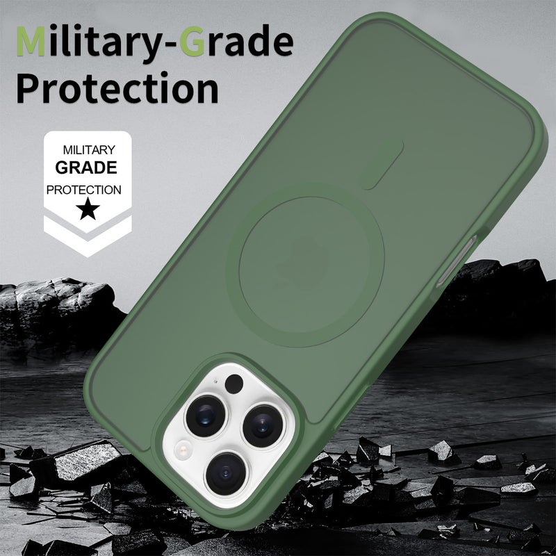 iPhone15Plus MagSafe Case Magnetic Back Cover,【Full Shockproof Protection】Translucent Matte Back - Image 4