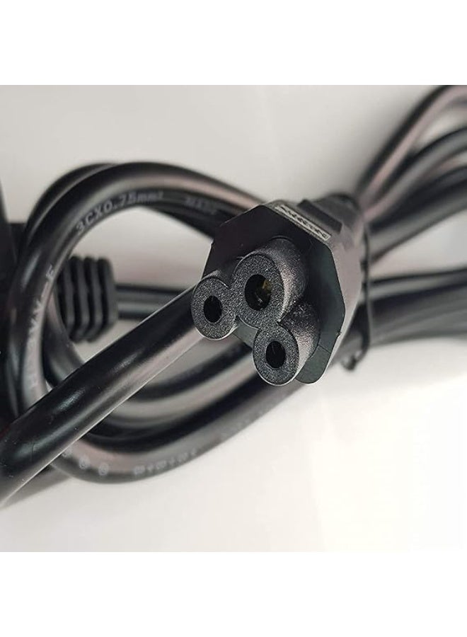 TP-BRIDGE 3 Pin Laptop Power Cable 1.5M | UK Plug Cloverleaf C5 Charger Cord | For Laptop, PC, Printer - Image 3