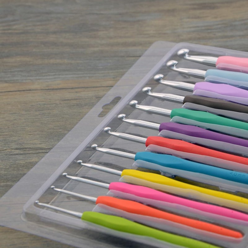 12Pcs Crochet Hooks Set with Soft Handle for Beginners and Experienced Knitting Yarn DIY Projects - Image 3