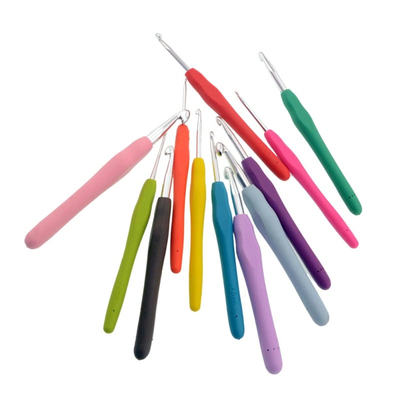 12Pcs Crochet Hooks Set with Soft Handle for Beginners and Experienced Knitting Yarn DIY Projects - Image 2