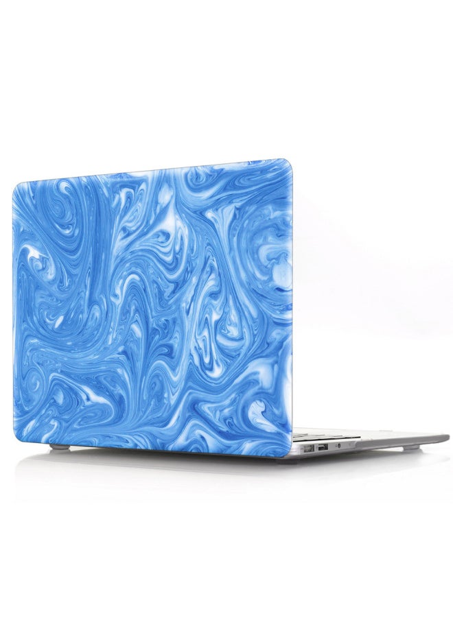 Generic - For Apple Notes Macbook Touch13 16pro Creative Color Shell Apple Laptop-Color:KZ-569 Marble Blue-Applicable Model:15 With Touch Bar (hollow) - Image 1