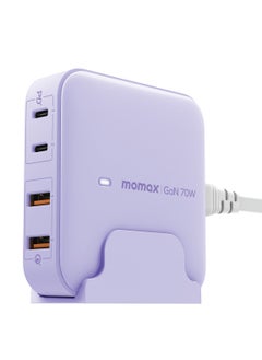 Momax Oneplug Desktop Charger With GaN 4-Port 70W - Purple  - Image 1
