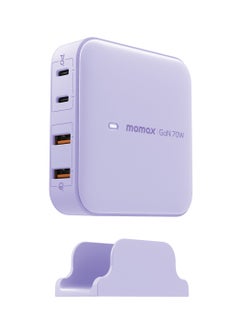 Momax Oneplug Desktop Charger With GaN 4-Port 70W - Purple  - Image 2