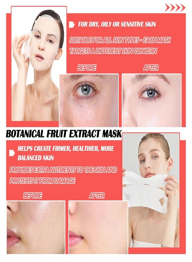 XMXueMei 20 Pcs Facial Sheet Mask Combo,Hydrating Face Mask,Easy to Use,Moisturizing Daily Sheet Mask - Image 3