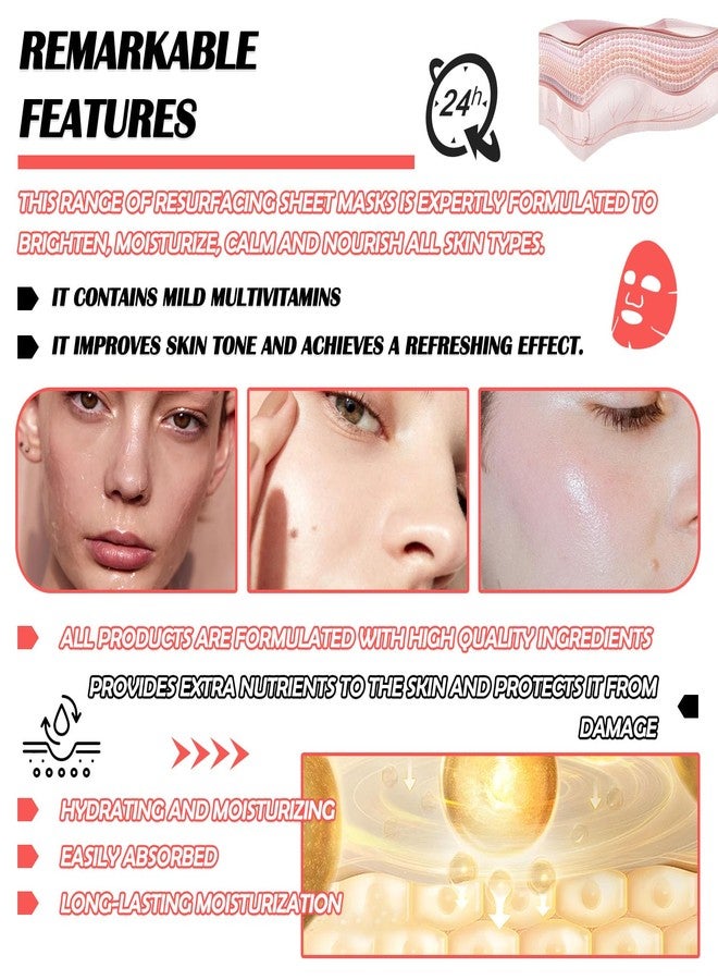 XMXueMei 20 Pcs Facial Sheet Mask Combo,Hydrating Face Mask,Easy to Use,Moisturizing Daily Sheet Mask - Image 5
