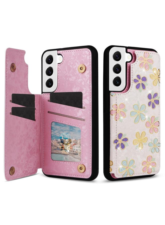 اس-توب جراب لهاتف Samsung Galaxy S22 5G مطبوع بمشبك مزدوج RFID مضاد للسرقة - Image 1