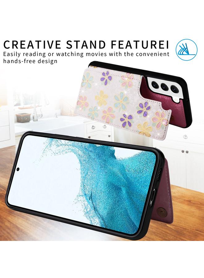 اس-توب جراب لهاتف Samsung Galaxy S22 5G مطبوع بمشبك مزدوج RFID مضاد للسرقة - Image 4