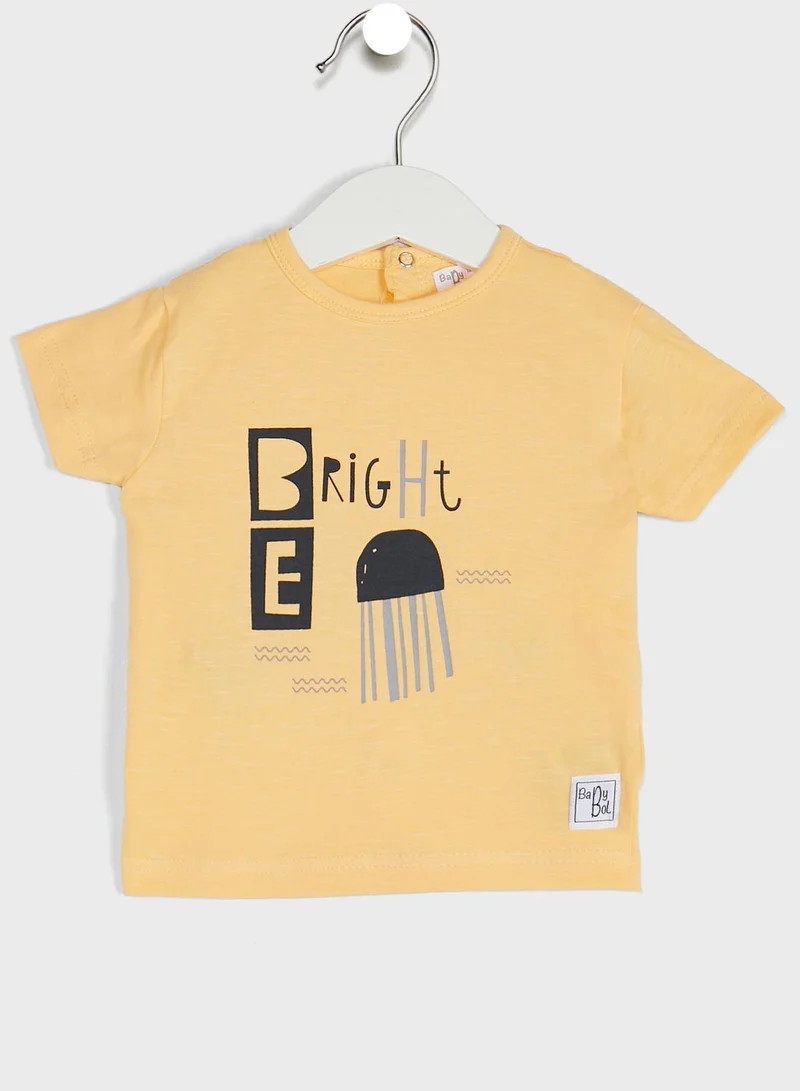 Babybol Infant Printed T-Shirt & Shorts Set