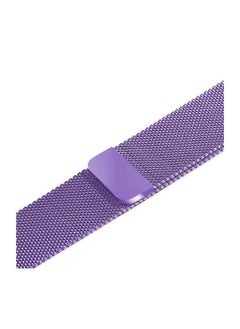 YOMNA YOMNA Magnetic Metal Milanese Loop Band Compatible with Apple Watch Band 42mm 44mm 45mm 49mm, Adjustable Stainless Steel Mesh Strap Replacement for iWatch Series Ultra SE 8 7 6 5 4 3 2 1- Lavender  - Image 2