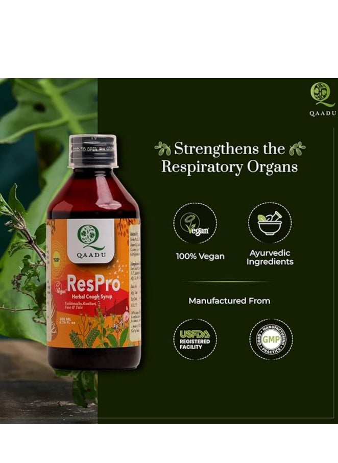 QAADU Respro Cough Syrup 200Ml  - Image 4