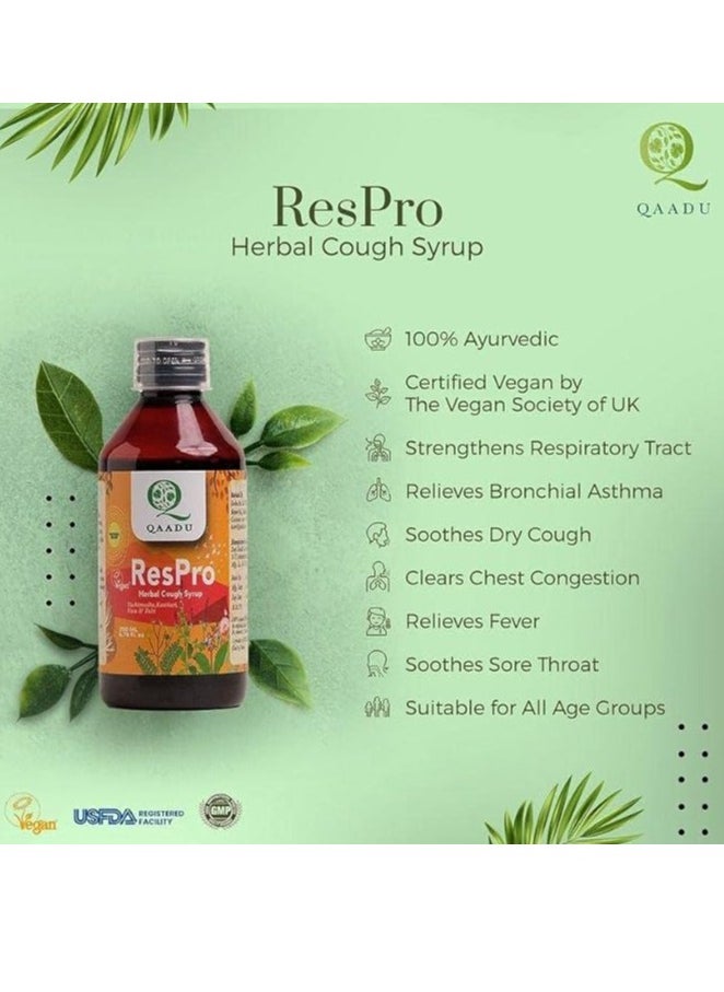 QAADU Respro Cough Syrup 200Ml  - Image 5