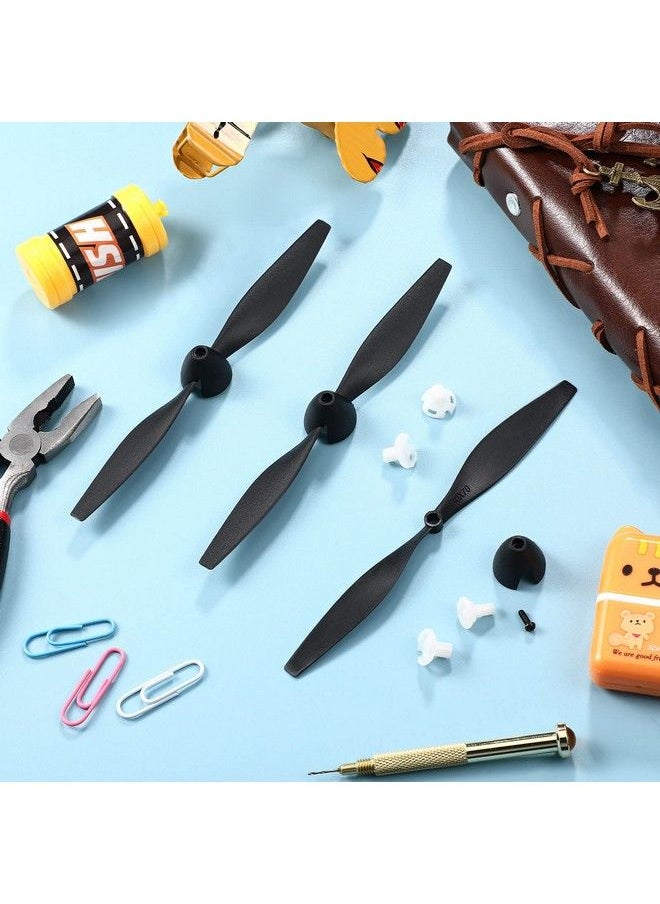 Zhanmai - 3 Sets Spare Rc Plane Propellers Rc Airplane Carbon Fiber Nose Cone Compatible With Trc285G Rc Plane And Trc385 4 Channel Remote Control Airplane With Propeller Savers And Adapters - Image 1