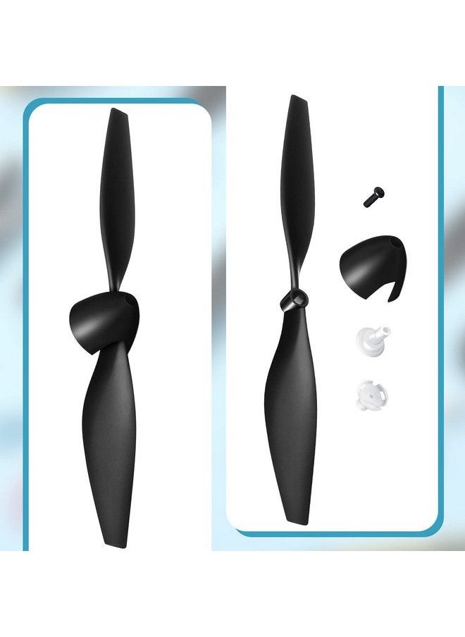 Zhanmai - 3 Sets Spare Rc Plane Propellers Rc Airplane Carbon Fiber Nose Cone Compatible With Trc285G Rc Plane And Trc385 4 Channel Remote Control Airplane With Propeller Savers And Adapters - Image 1