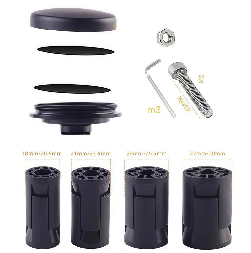 kimairy Bike Mount Hidden Compatible for Air-Tag, Mountain Bike Anti-Theft Protection Holder Waterproof for MTB Bicycle Suspension Fork with Inner Diameter 18-30mm (Air-Tag Not Included) - Image 5