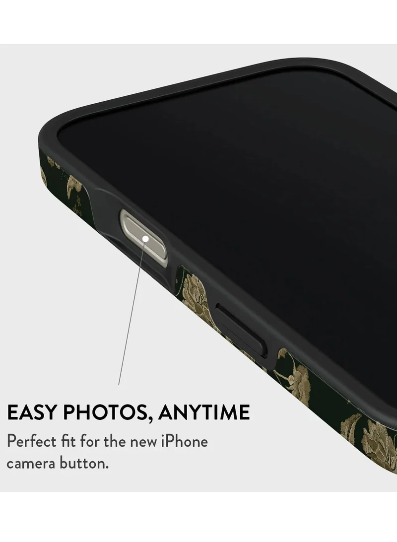 BURGA Premium Case Compatible with iPhone 16 Pro - Hybrid Dual-Layer Hard Shell + Silicone Protection - Destiny Jade Stone Design with Gold Glitter Marble - Scratch-Resistant Shockproof Cover -Destiny