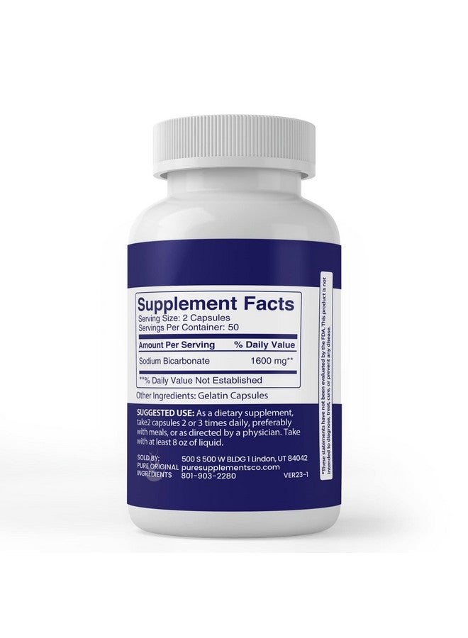 PURE ORIGINAL INGREDIENTS Pure Original Ingredients Sodium Bicarbonate (100 Capsules) Always Pure  - Image 3