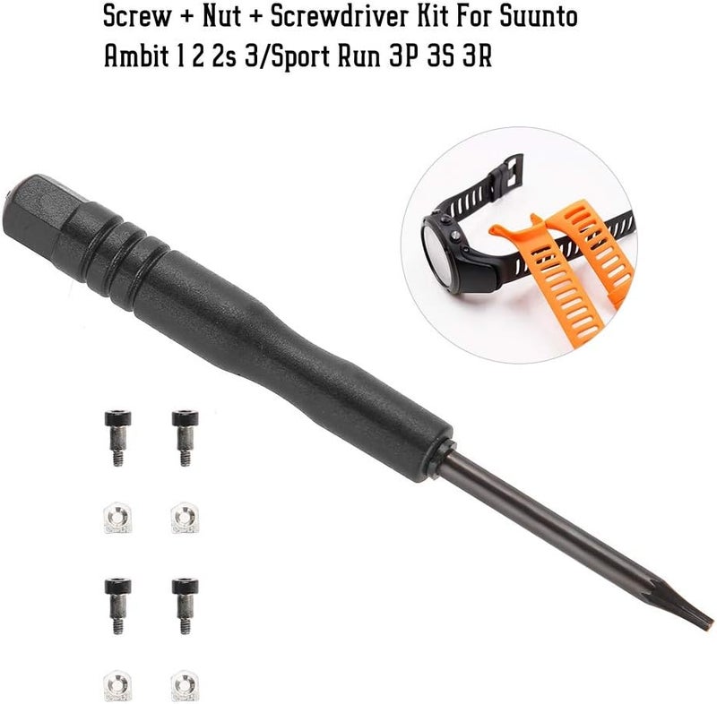 كلاراكو طقم براغي وصامولة ومفك براغي من كلاركو لساعة أمبيت 1 2 2s 3/سبورت رن 3P 3S 3R، طقم أدوات إصلاح بديل عالي الدقة وفعال لحزام معصم الساعة الذكية - Image 3