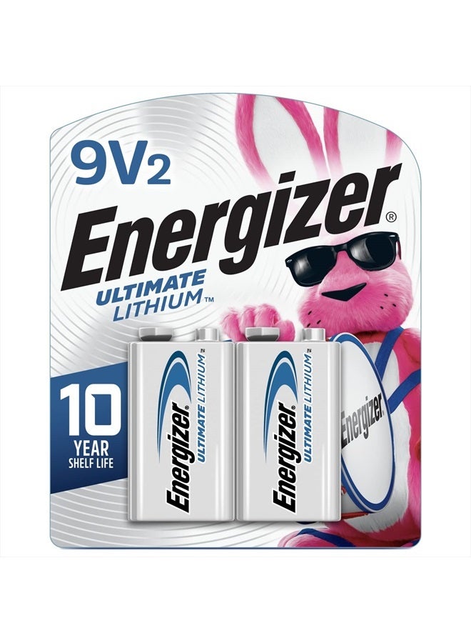 Energizer 9V Batteries, Ultimate Lithium, Original Version, 2 Count  - Image 1