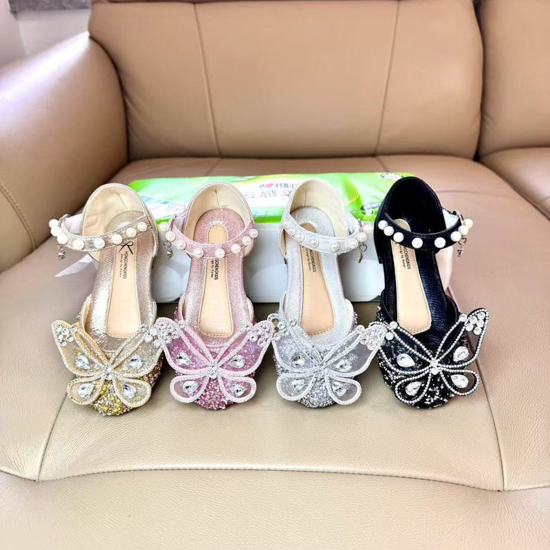 Fashion Semi Sandals Children'S Soft Bottom Baby Shoes Single-Layer Shoes Children'S Leather Shoes Girls' Princess Shoes - Image 2