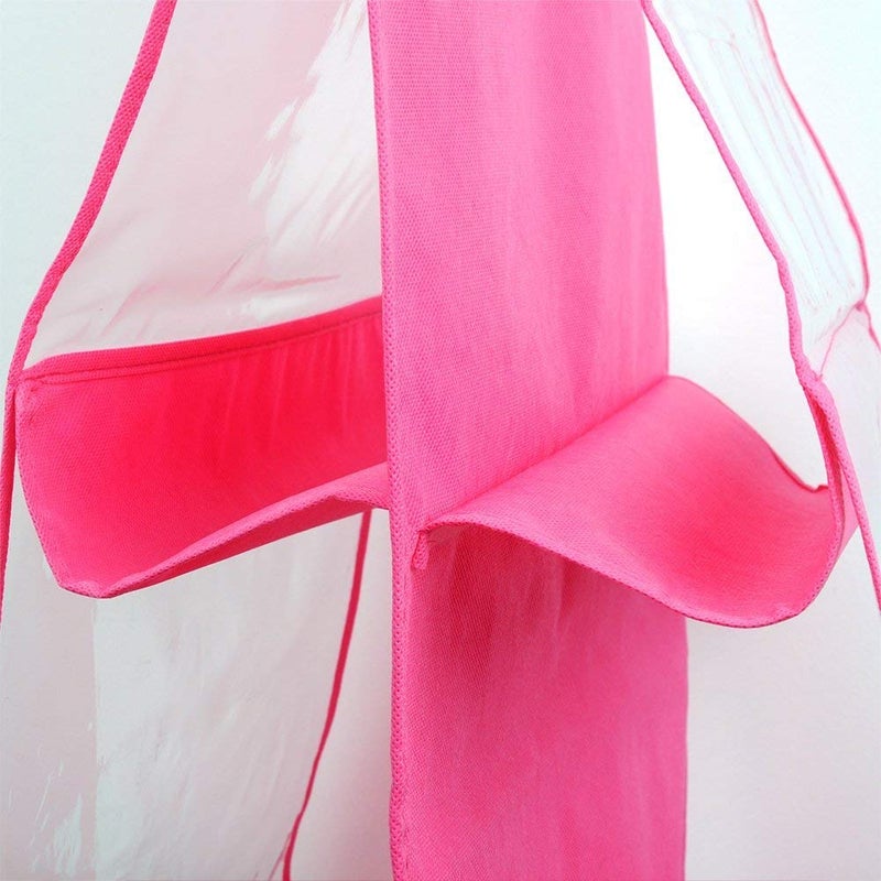 Everbuy Hanging Handbag Organizer DustProof Storage Holder Bag Wardrobe Closet for Purse Clutch with 6 Pockets Pink - Image 3