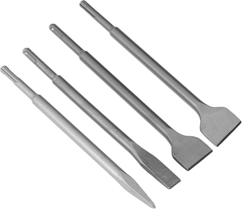 Durable Round Shank Electric Hammer Chisel Bit Set for Concrete, Efficient Pointed Flat Bits, Sturdy Material for Quick Installation, Complete Tasks with Ease, 4Pcs Chisel Bit Kit for DIY - Image 3