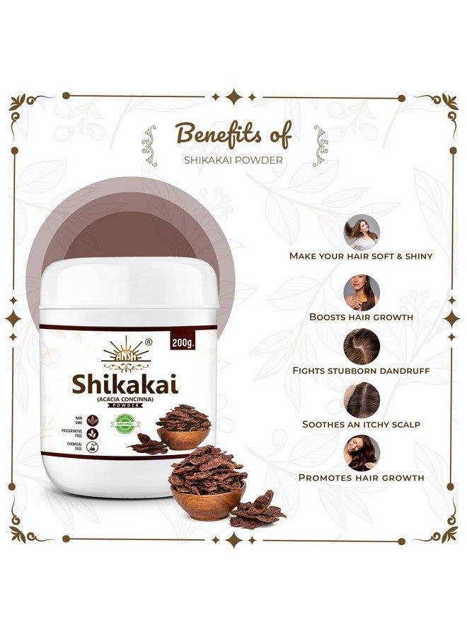 Ansh Shikakai Powder For Hair (Natural Hair Cleanser For Shiny And Soft Hair (200 Grams) - Image 5
