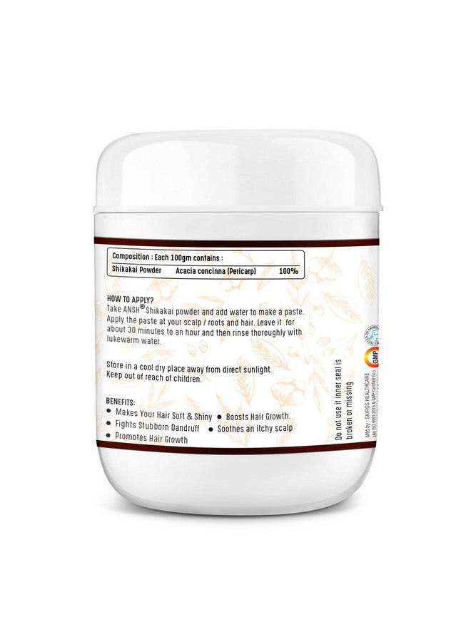 Ansh Shikakai Powder For Hair (Natural Hair Cleanser For Shiny And Soft Hair (200 Grams) - Image 2