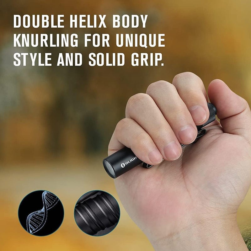 OLIGHT I3T EOS 180 Lumens Dual-Output Slim EDC Flashlight for Camping and Hiking, Tail Switch Flash Light with AAA Battery (Black) - Image 3