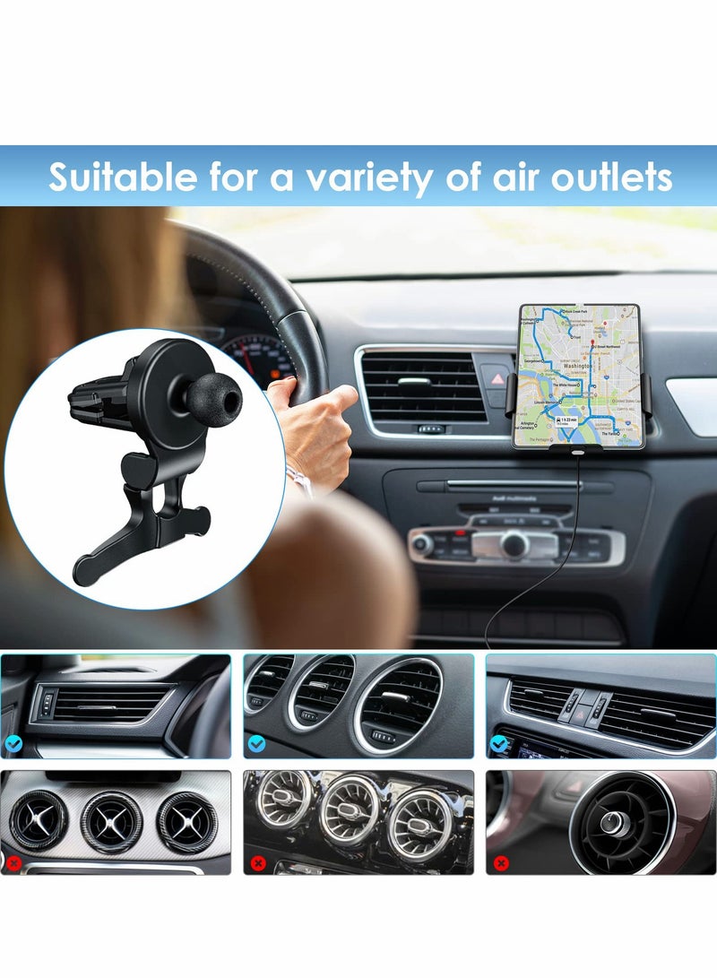 Fast Wireless Car Charger with Dual Coils - 15W Qi Holder for Samsung Galaxy Z Fold 4/3, iPhone 14/13, S22 Ultra/S21, Air Vent & Dashboard Mount - Image 5
