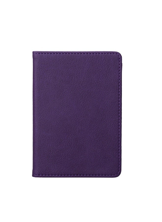 xozgdovg Brown Mouse PU Passport Holder with Multiple Card Slots Purple