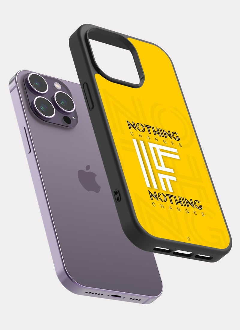 بكسلات كفر ايفون 14 برو ماكس اقتباس انجليزي لا شيء يتغير - Image 2