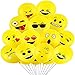 PeStary 50 Ct 12 inches Smile Printed Balloons Cartoon Happy Birthday Party Fun Emotion Smiley Face Balloon Decorations Yellow Fun Balloons - Image 4