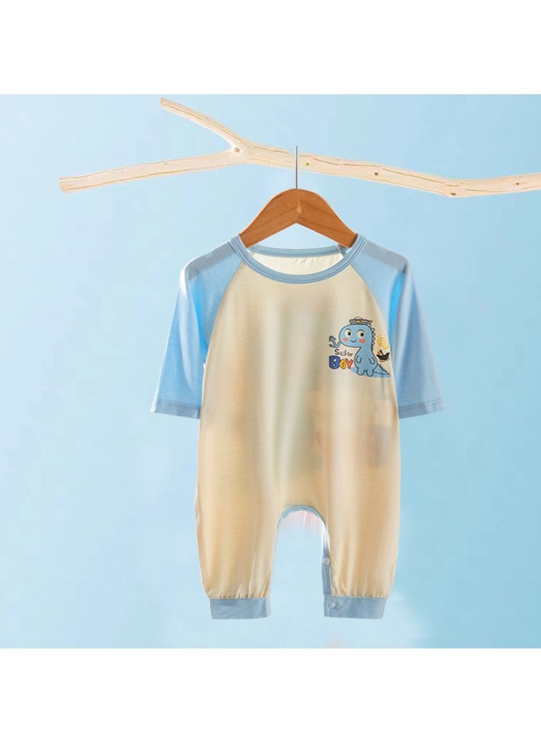 Loquat - Baby's Thin Silky And Cool Summer Jumpsuit - Image 1