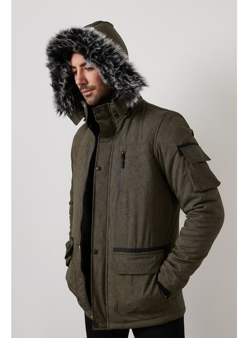 Buratti Plush Lined Water and Wind Resistant Cold Proof Slim Fit Coat Men'S COAT 5711051 - Image 2