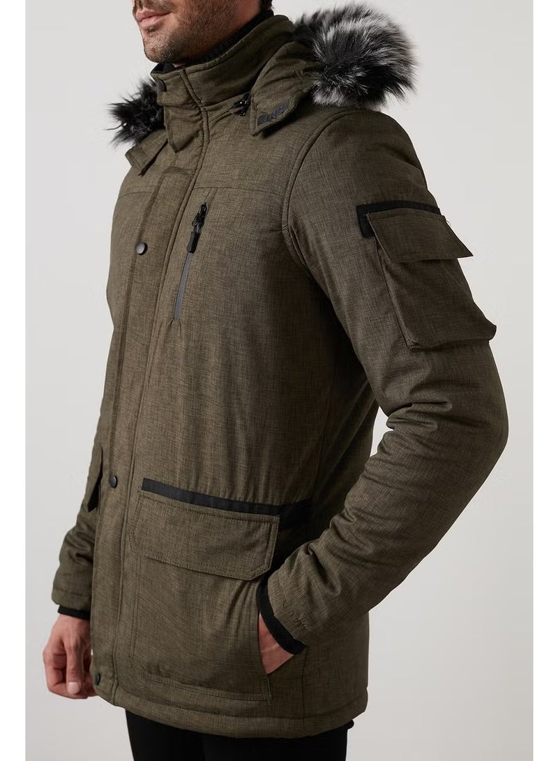 Buratti Plush Lined Water and Wind Resistant Cold Proof Slim Fit Coat Men'S COAT 5711051 - Image 3