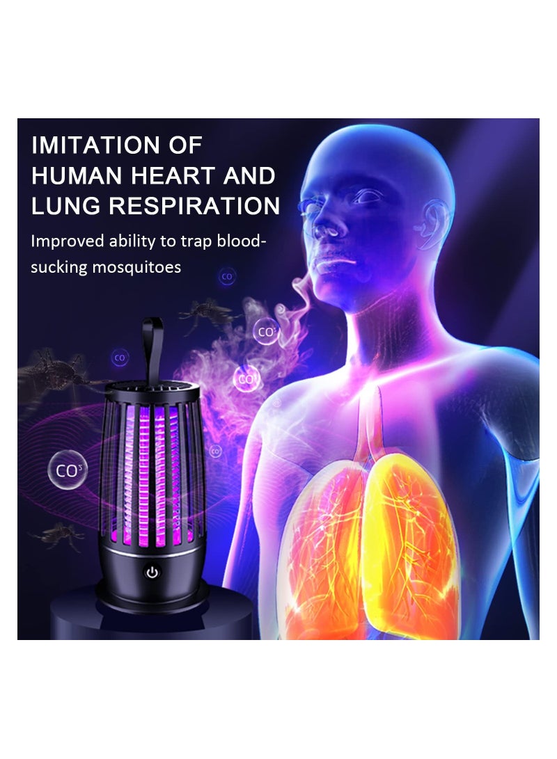 GUDOO Bug Zapper, Electric Mosquito Killer, Mosquito Zapper Lamp With Nightlight Mode, Rechargeable Mosquito Eradicator Indoor and Outdoor- Insect Killer with Trap Lamp for summer trip, camping - Image 3