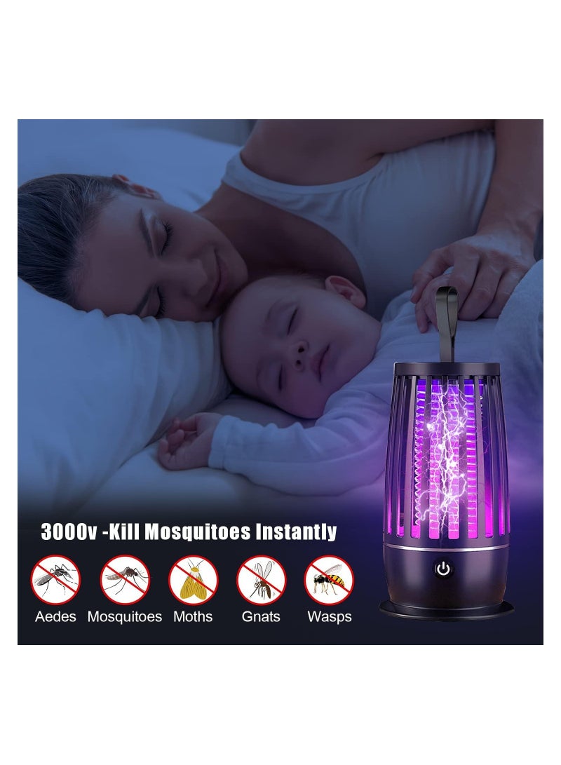 GUDOO Bug Zapper, Electric Mosquito Killer, Mosquito Zapper Lamp With Nightlight Mode, Rechargeable Mosquito Eradicator Indoor and Outdoor- Insect Killer with Trap Lamp for summer trip, camping - Image 5