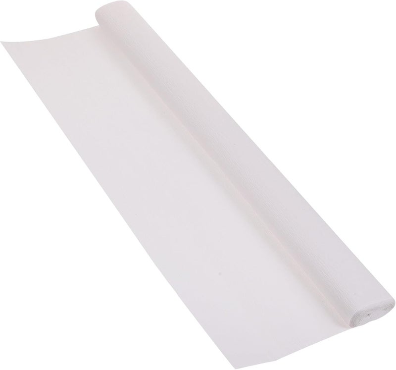 TOMETURE Crepe Paper Roll 180g White DIY Craft Wrinkled Paper for Flower Making and Floral Arrangements 50 X 250 Cm for Wedding Party and Home Decoration - Image 1