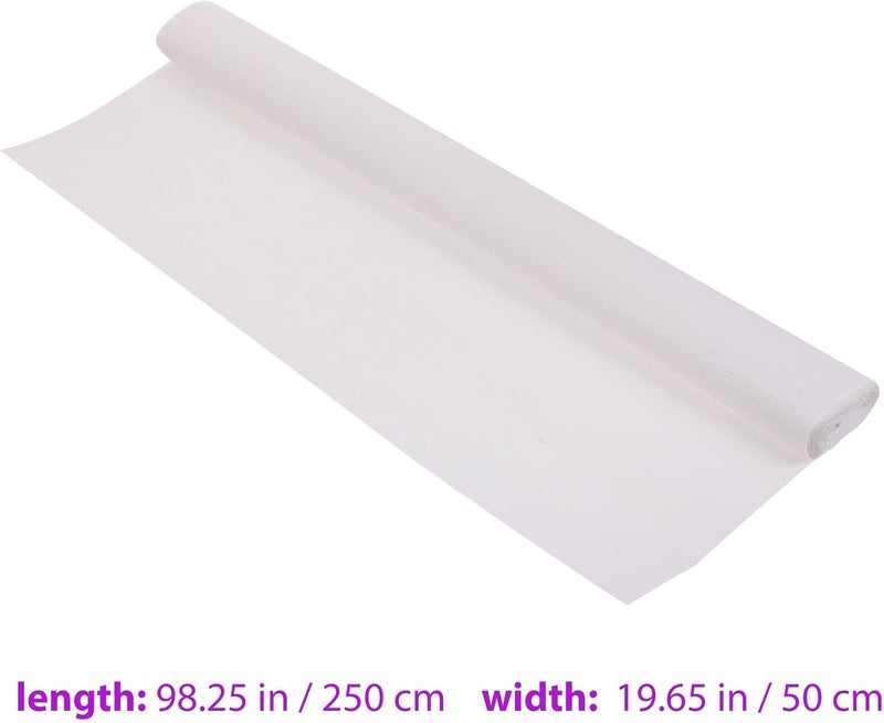 TOMETURE Crepe Paper Roll 180g White DIY Craft Wrinkled Paper for Flower Making and Floral Arrangements 50 X 250 Cm for Wedding Party and Home Decoration - Image 2