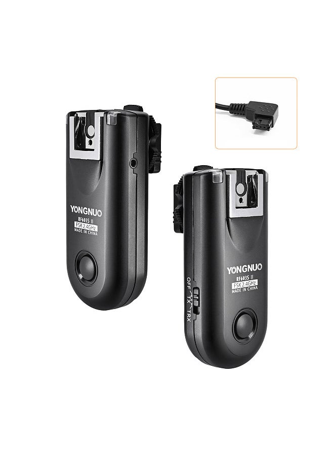 YONGNUO RF603II S1 2.4G Wireless Flash Trigger Transmitter 16 Channels 100M Transmission Range Replacement for Sony A100/A200/A300/A350/A700/A900/A57/A65/A77/A99/A99II/A550  - Image 1