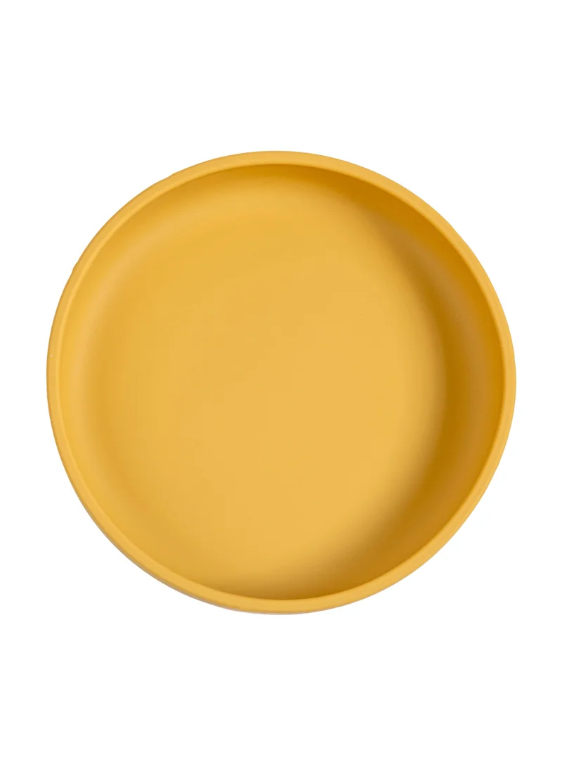 Babies Basic Babies Basic Silicone Feeding Plate with Suction  - Yellow