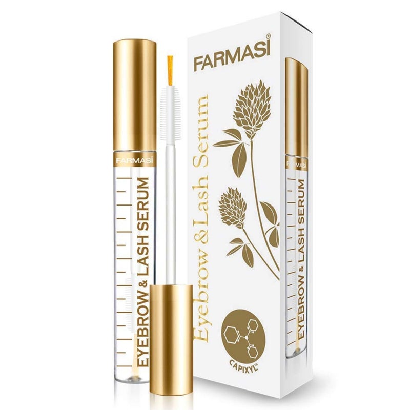 FARMASi Eyebrow and Lash Serum Advanced Eyelash Serum to Boost Fuller Thicker Longer Healthier Stronger Lashes Brows Nourishing Effect on Brow and Lash Roots 04 fl oz - Image 2